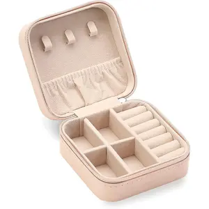 Mini Travel Jewelry Case – Portable Organizer Box with Display Storage for Rings, Earrings & Necklaces | Gift for Women, Wedding, Birthday & Christmas