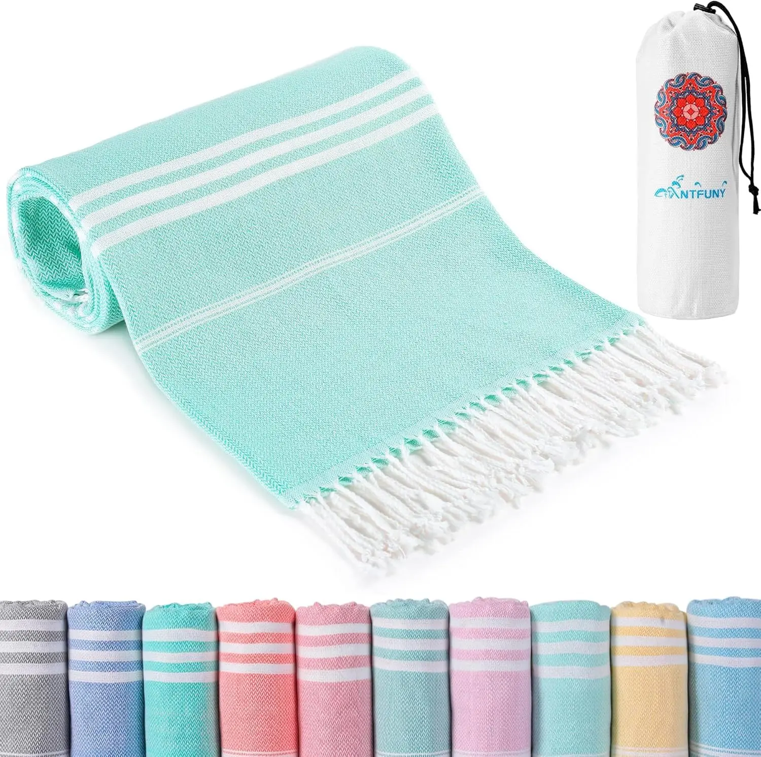 Turkish Beach Towels Vacation Essentials Quick Dry Sand Free Oversized Bath Pool Swim Towel Extra Large XL Blanket Adult Travel Gift Cruise Accessories Must Haves Clearance Stuff Necessities