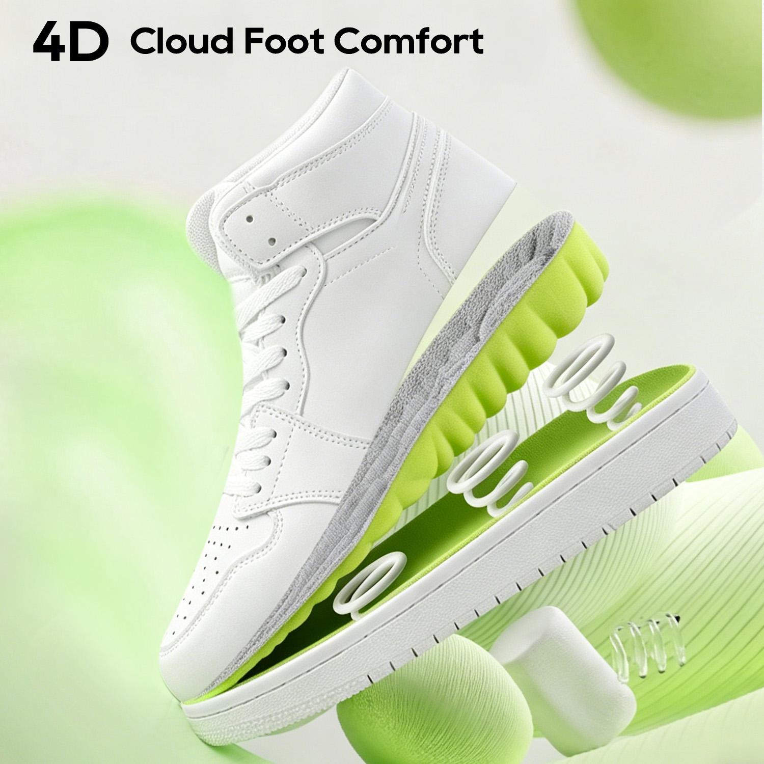 2pairs Comfort Height Increasing Insoles for Men Women– 4D Cloud Technology, Shock Super Soft Comfort Elevator Inserts with Memory Foam Heel Lift ( 1.5CM/2.5CM/3.5CM)