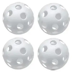 Wiffle Ball White 9" - Youth Baseball Rebounder Net - Lightweight Durable Plastic with Perforations for Safe Practice - Set of 6 - No Warranty