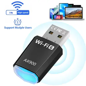 USB WiFi Adapter, WiFi-6 Dual Band  5G/2.4G Wireless WiFi Adapter for Windows 11/10/8.1/8/7 ,USB WiFi Dongle AX900 High Speed, WPA-PSK/WPA2-PSK/WPA3, Plug and Play