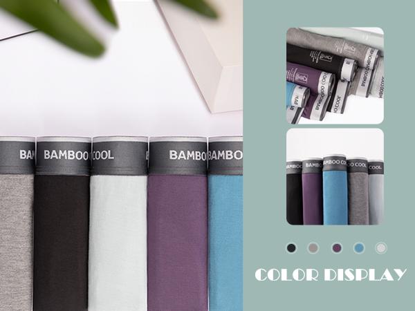 BAMBOOCOOL Men's Boxer Briefs - Breathable Moisture-Wicking Fabric, 3D Support Pouch, Tag-Free Waistband, High-Performance Stretch, S-3XL