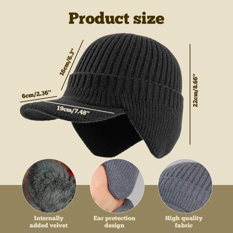 Unisex Winter Beanie with Ear Flaps Brim Essential Adventure Gear for Hiking Camping Ski Dog Walk Windproof Warm Knit Hat for All Outdoor Activities Unisex Winter Beanie with Ear Flaps Brim Essential Adventure Gear for Hiking Camping Ski Dog Walk Windproof Warm Knit Hat for All Outdoor Activities