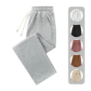 Men's Solid Color Fashion Sweatpants with Drawstring Elastic Waist Jogging Pants Side Seam Stitching Design Straight-Leg Knitted Sweatpants for Gym Running Sports Daily Wear All Seasons