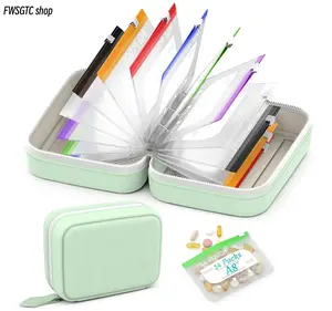 A8 waterproof pill pouch set comes with 14 color-coded storage bags. This reusable large weekly organizer features zipper closure, convenient for travel use. Perfect for storing vitamins, fish oils and various daily medicines.