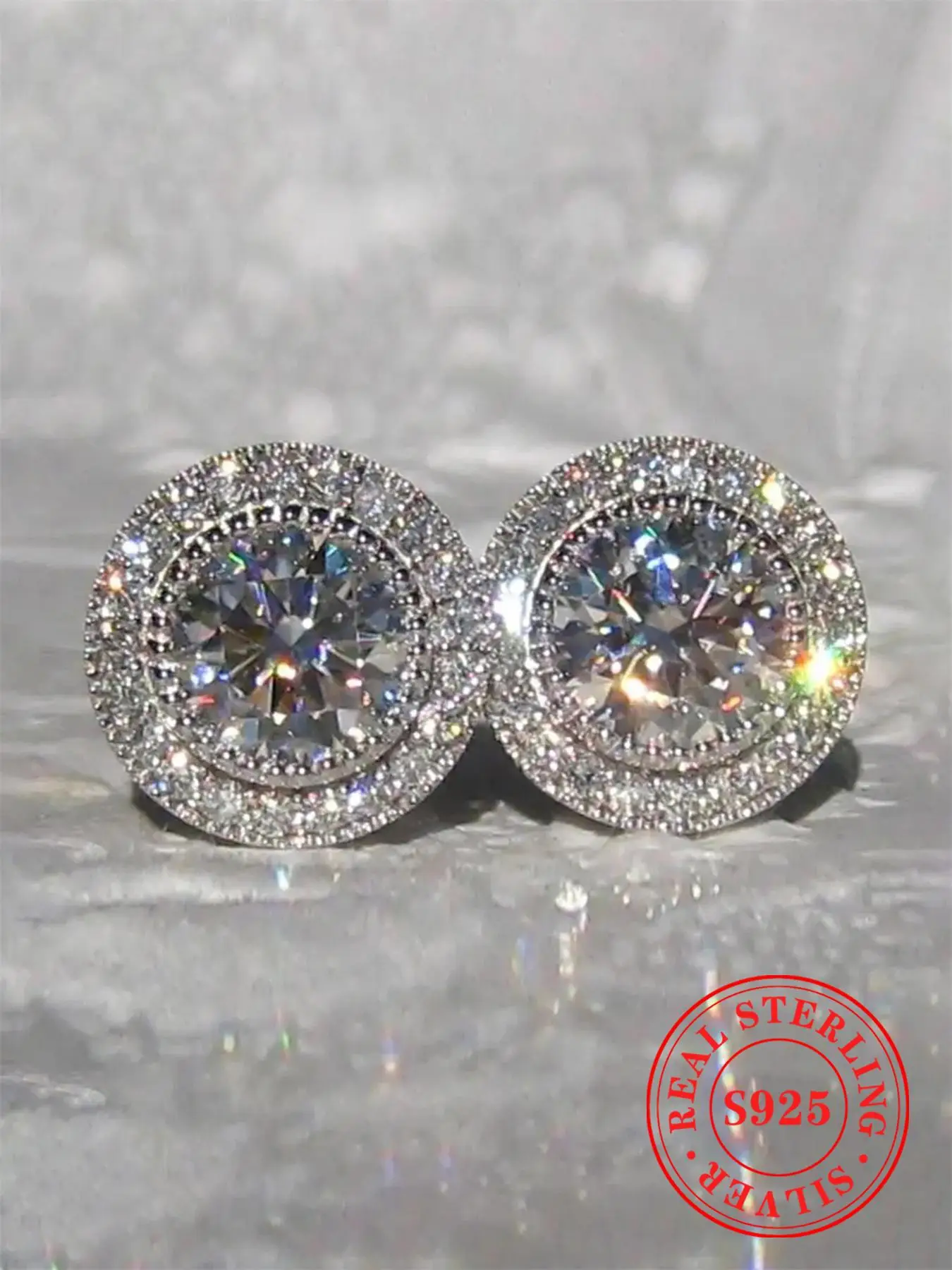 925 Sterling Silver Fashion Synthetic Zircon Decorated Earrings, Elegant Jewelry for Party, Daily Clothing Decor, Trendy All-match & Exquisite Jewelry