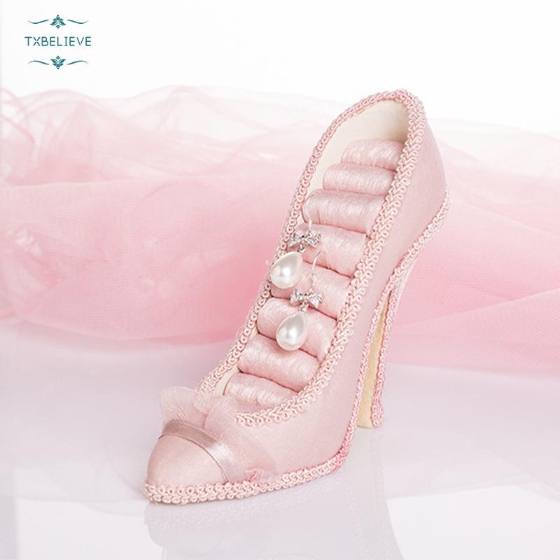 Jewelry Display Stand for Necklace Earring Ring, Red Dresses High Heel Sofa Ornaments Display Rack, Store Window Home Decoration Jewellery Holder for Women Girls (High Heeled Jewelry Holder)