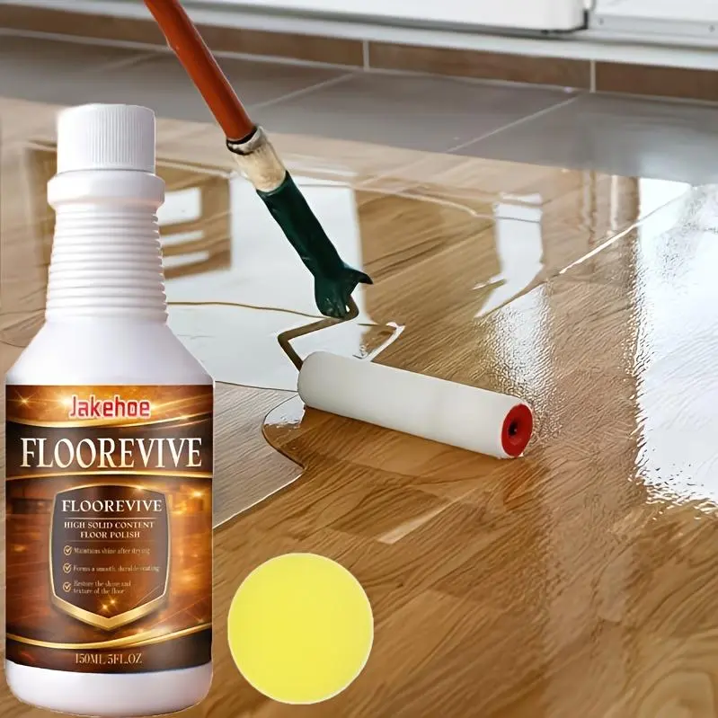 5.07oz/Bottle Professional-Grade Suitable for Solid Wood Floor Polisher & Cleaner Liquid - Nourishing Formula, Scratch Remover Suitable for Floors, Countertops, Doors, Windows, Furniture Polish, Restores, for Maintenance