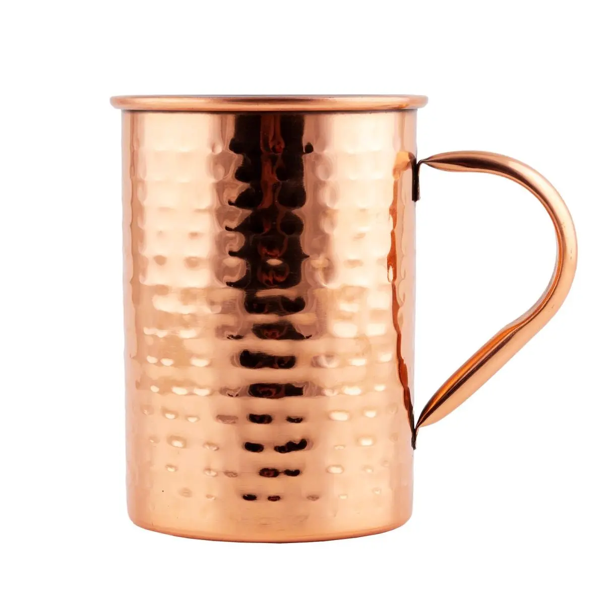 18oz Traditional Copper Plated Hammered Stainless Steel Copper Mug - Ice-Cooled Moscow Mule Drinkware, Copper Mugs, Ice-Cooled Mugs