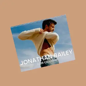 Jonathan Bailey 2026 Calendar, Funny Celebrity Wall Planner, Actor Fan Gift for Her, Celebrity Crush Merch, New Year Holiday Gift