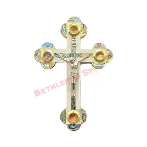 Mother of pearls & Olive wood Cross RMF 12cm