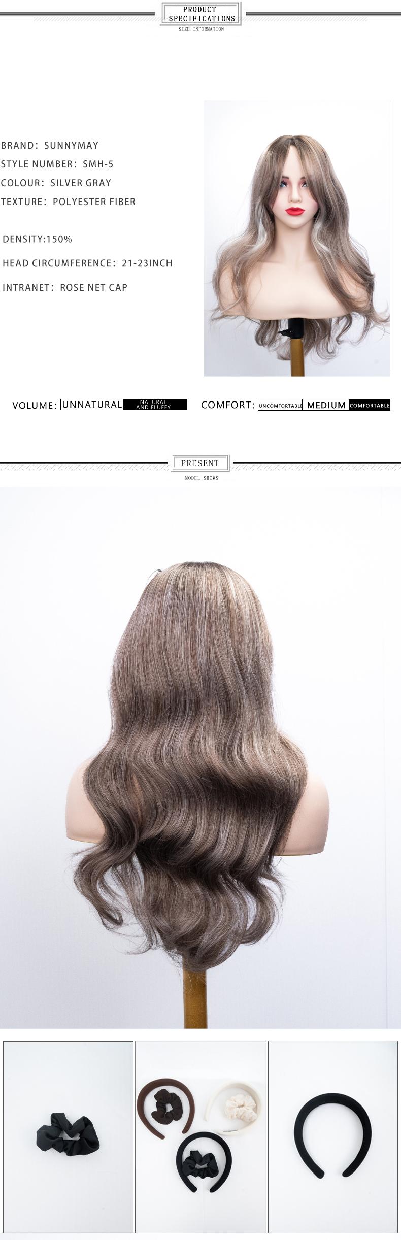 Sunnymay 28-inch layered women’s synthetic wig, ELODIE Tribeca Tiramisu, long curly, ash brown/mixed blonde, glueless, ready to wear, knotless fashion wig