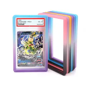1pc TPU Slab Protector Only For PSA Graded Card Guard Bumper Frame, Gradient Glitter, Card Protective Cover, Trading Card Toploaders, For 35pt Trading Card Case Slab Sport Star Basketball Anime Card Slab, Anti Drop, Collection Holder (Not Included Card)