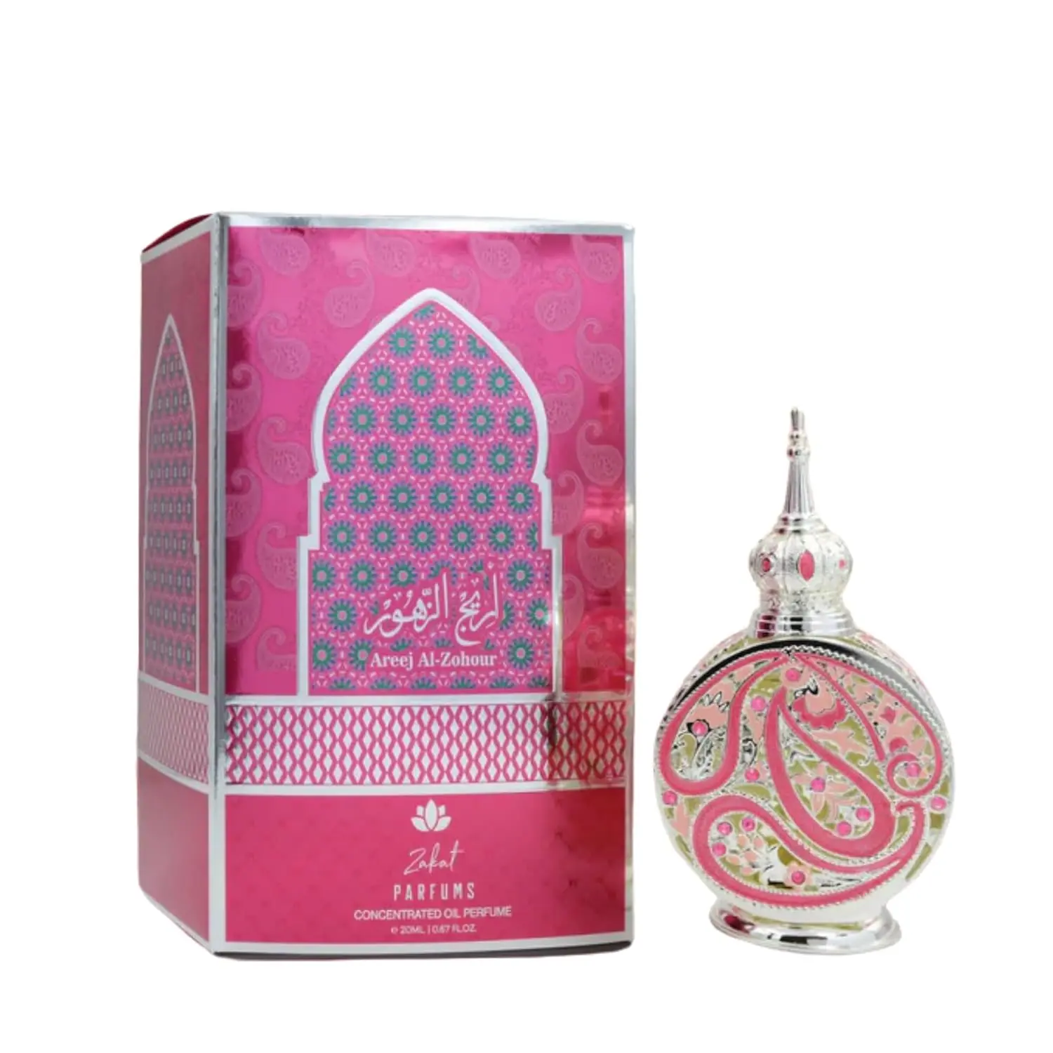 ZAKAT PARFUMS Areej Al Zohour 20ML Ethanol-Free Concentrated Oil - Luxurious, Chic, Elegant Concentrate Women's Fragrance, Fruit-Floral Scent with Lychee Musk, Fresh Daily Wear, Luxurious Women's Fragrance