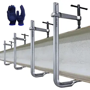 4-Pack Heavy Duty 12"(300x120mm) F-Clamp w/ 4-3/4" Throat Depth, Bar Size 1"x15/32", 1400LB Clamping Force, Drop Forged Steel Bar Clamps for Wood, Metal, Pipe, Welding and DIY Projects