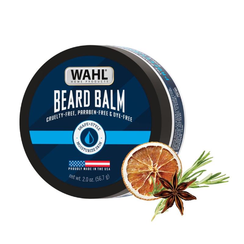 Wahl® Beard Balm for Men - Shapes and Styles Facial Hair – Leave in Conditioner for a Light Hold for All-Day Control – With Shea Butter, Aloe, Mango Seed Butter & Candelilla Wax - Model 3028690 from Wahl Clipper