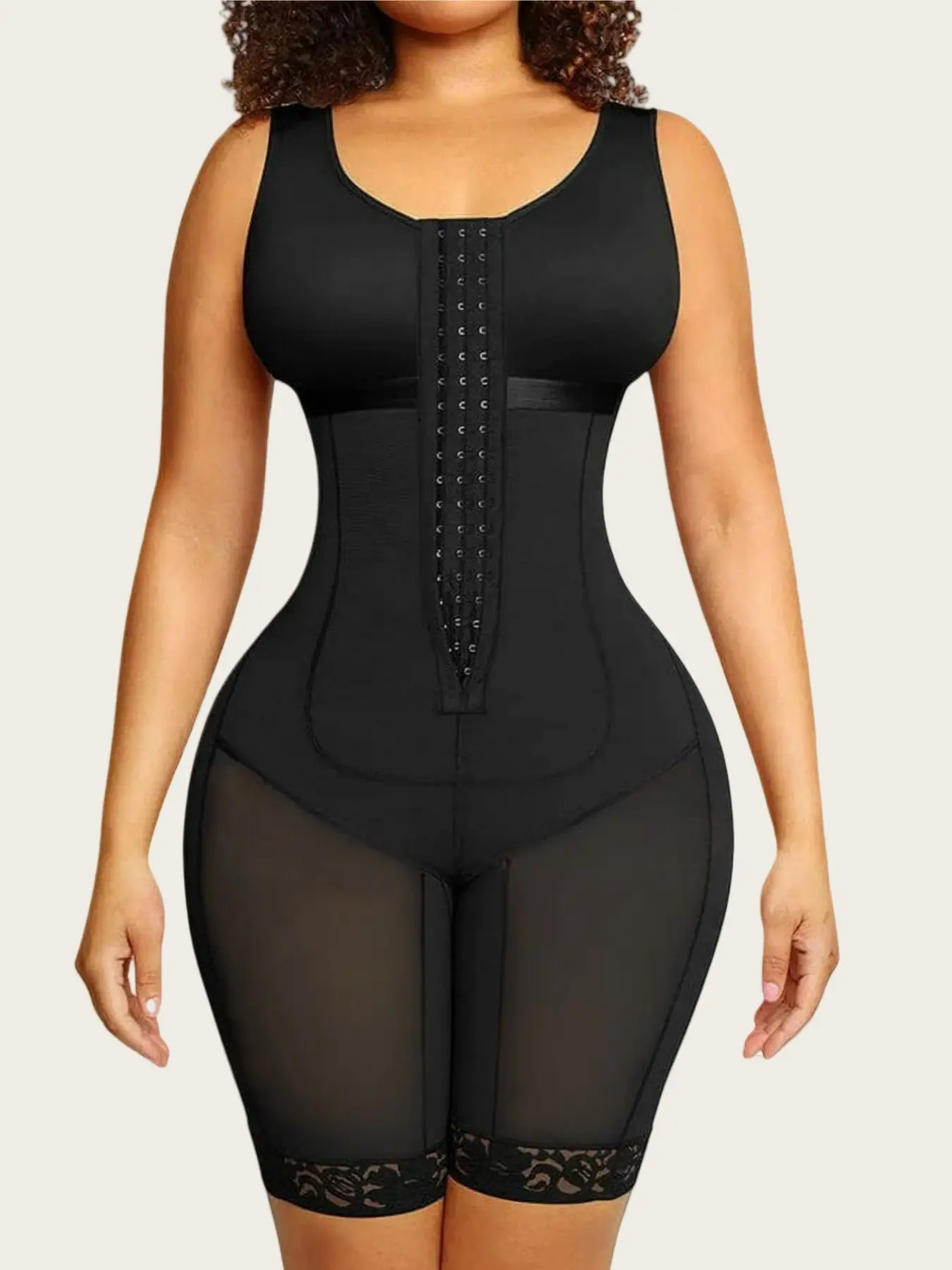 Women's Colombian Fajas, Colombian Molded Shapewear, Tummy Control Firm Waist Lift Buttocks Body Shaperwear Underwear, Tight-Fitting Shapewear Bodysuit, Hourglass Hooks Solid Color Jumpsuit, Suitable For Home Leisure Out Fashion Wear