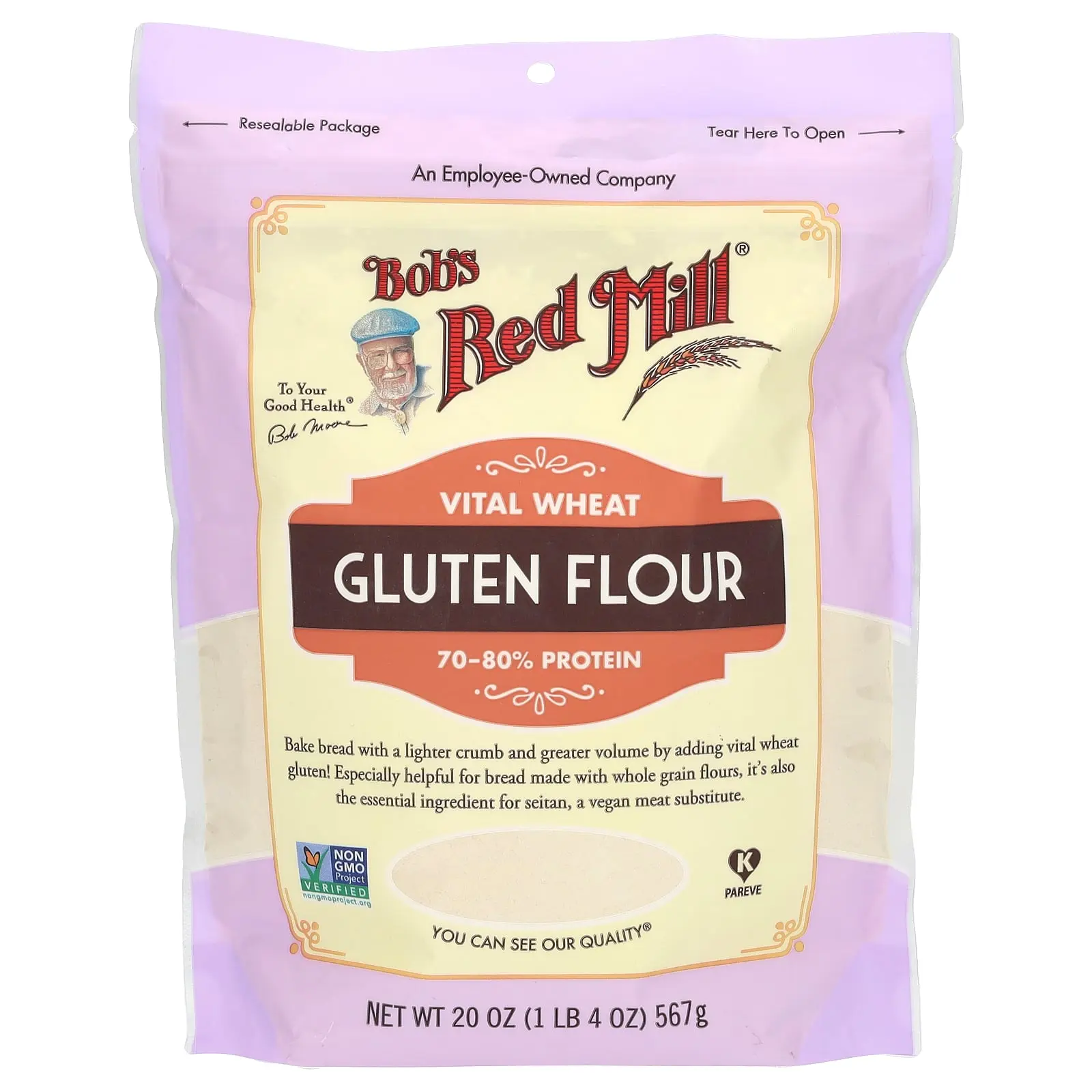 Bob's Red Mill Vital Wheat Gluten Flour, 20 oz (567 g) Bob's Red Mill Vital Wheat Gluten Flour, 20 oz (567 g)
