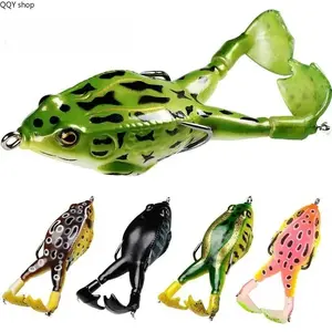 5Pcs Topwater Frog Fishing Lures, 13.5g Double Propeller Leg Bait, Floating Wobbler with Sharp Treble Hook, Realistic Soft Silicone Artificial Bait, Durable Saltwater & Freshwater Fishing Gear, Universal Tackle for Catfish Bass, Ideal Practical Gift for O