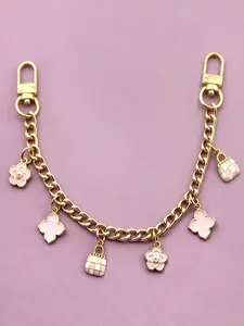 Bag Chains For Handbags Four-Leaf Clover, Heart, And Flower Bag Chain Charm Available In Three Colors Resistant To Deformation And Fading Light Luxury & Gentle Style Niche, Refined, And Versatile Compatible With Shoulder Bags And Tote Bags