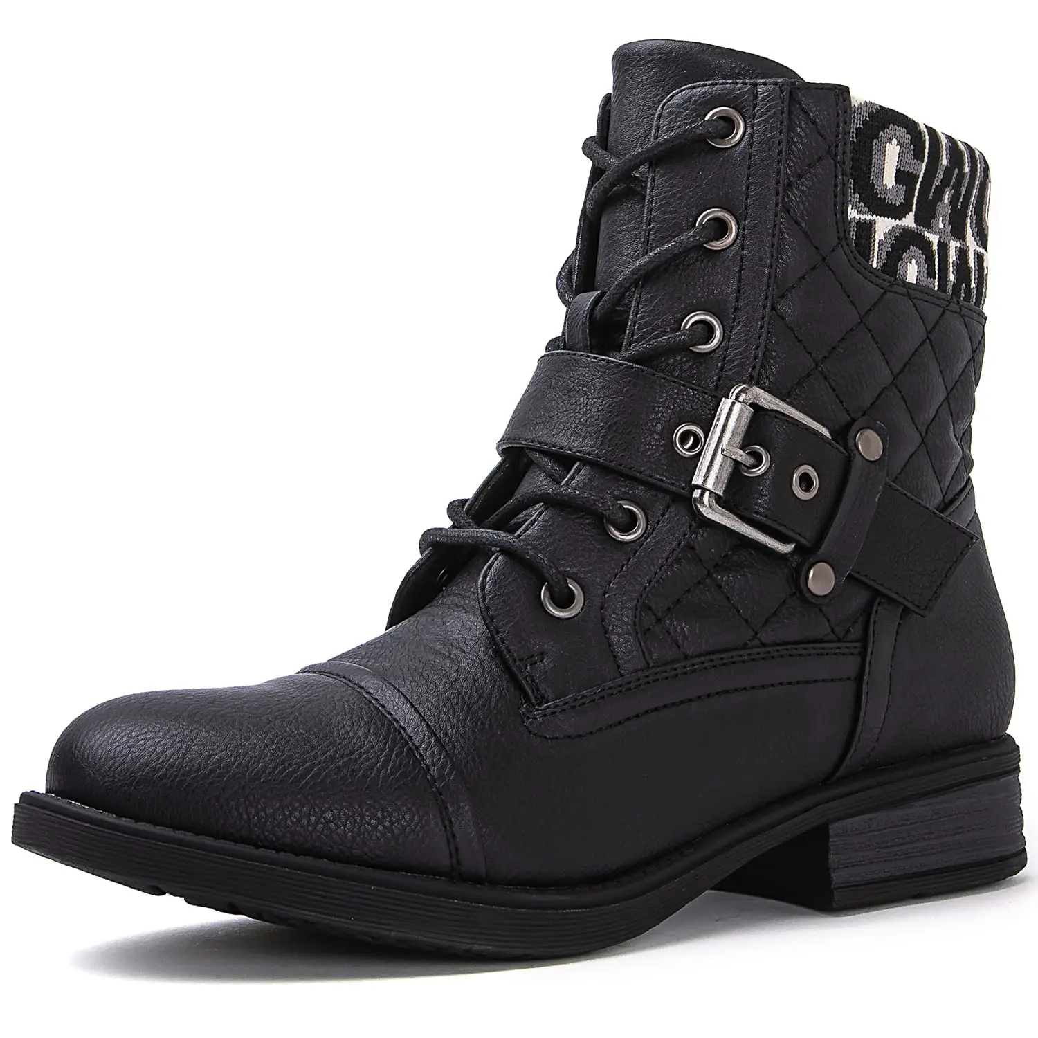 GLOBALWIN Women's Ankle Booties Fashion Combat Boots