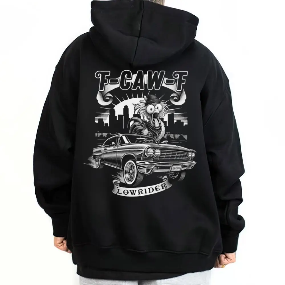 Menswear Lowrider Meme Graphic Oversized Hoodie - Soft Long Sleeve Loose Polyester Comfortable Top, Unisex Chicano Mexican Casual Halloween Outfit