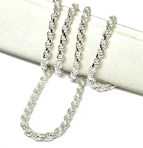 .925 Silver Rope Chain 18-26 inch 3.3mm Width