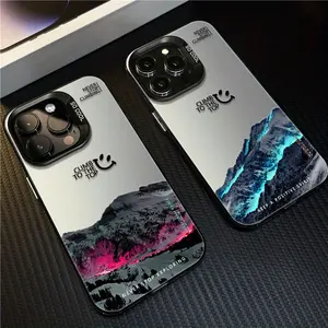 Moonlight Snow Mountain Graphic Phone Case for IPhone 16 Pro Max 15 Pro 14Plus 13 12 11 X/XS XSMAX IMD Hard Protective Back Cover Shockproof Anti-slip Phone Protective Cover