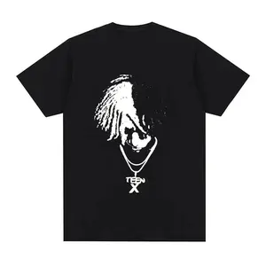 Ken Carson Teen X Rapper T Shirt Men Women Fashion Vintage Oversized T-shirt Casual Oversized Short Sleeve T-shirts Novelty Graphic T Shirt funny tshirt Undershirts Tees Casual Streetwear Classic Plain Men's Women Cotton Moisture Wicking Short Sleeve Crew