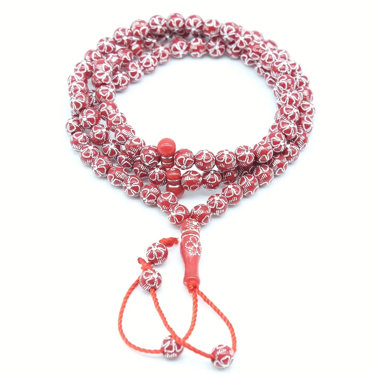 Muslim Plastic Tasbih Prayer Bracelet - 99-Bead, 3.15-Inch Classic Design, Islamic Occasions, Acrylic Beads Bracelet, Plastic Beads