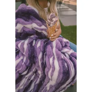Hugs Swirl Violet Blanket