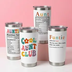 Funny Gifts For Aunt, Birthday, Thanksgiving, Mother's Day Gifts For Sister, Aunt Gifts For Women, Auntie Gifts From Niece And Nephew, Aunt To Be, New Aunt Gift, 20oz Stainless Steel Tumbler
