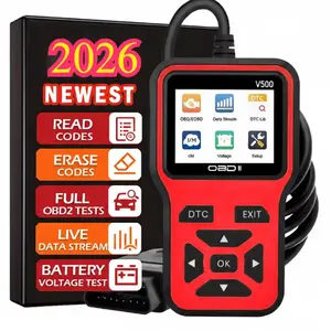 VTECH V500 OBD2 Scanner Diagnostic Tool, Professional Code Reader with Live Data Stream, DTC Lookup, I/M Readiness, O2 Sensor Test, EVAP System Test, Vehicle Info Display