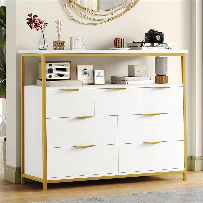 white and gold dresser - TikTok Shop white and gold dresser - TikTok Shop