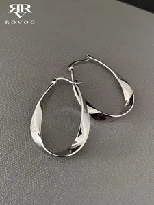 Irregular Geometric Design Hoop Earrings, Fashionable Earrings for Women, Daily Use, Versatile Earrings, Trendy All-match & Exquisite Jewelry for Birthday Gift, Aesthetic Jewelry Gift