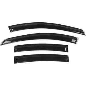 Window Visor Compatible with 2010-2015 Chevy Cruze, Slim Style  Black Sun Rain Wind Guards Cover 4 count Set by , 2011 2012 2013 2014
