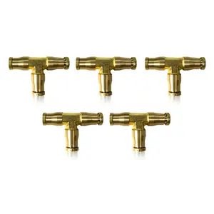 Torque Union Tee for 1/4" Tubing with Push-to-Connect (PTC) Pack of 5
