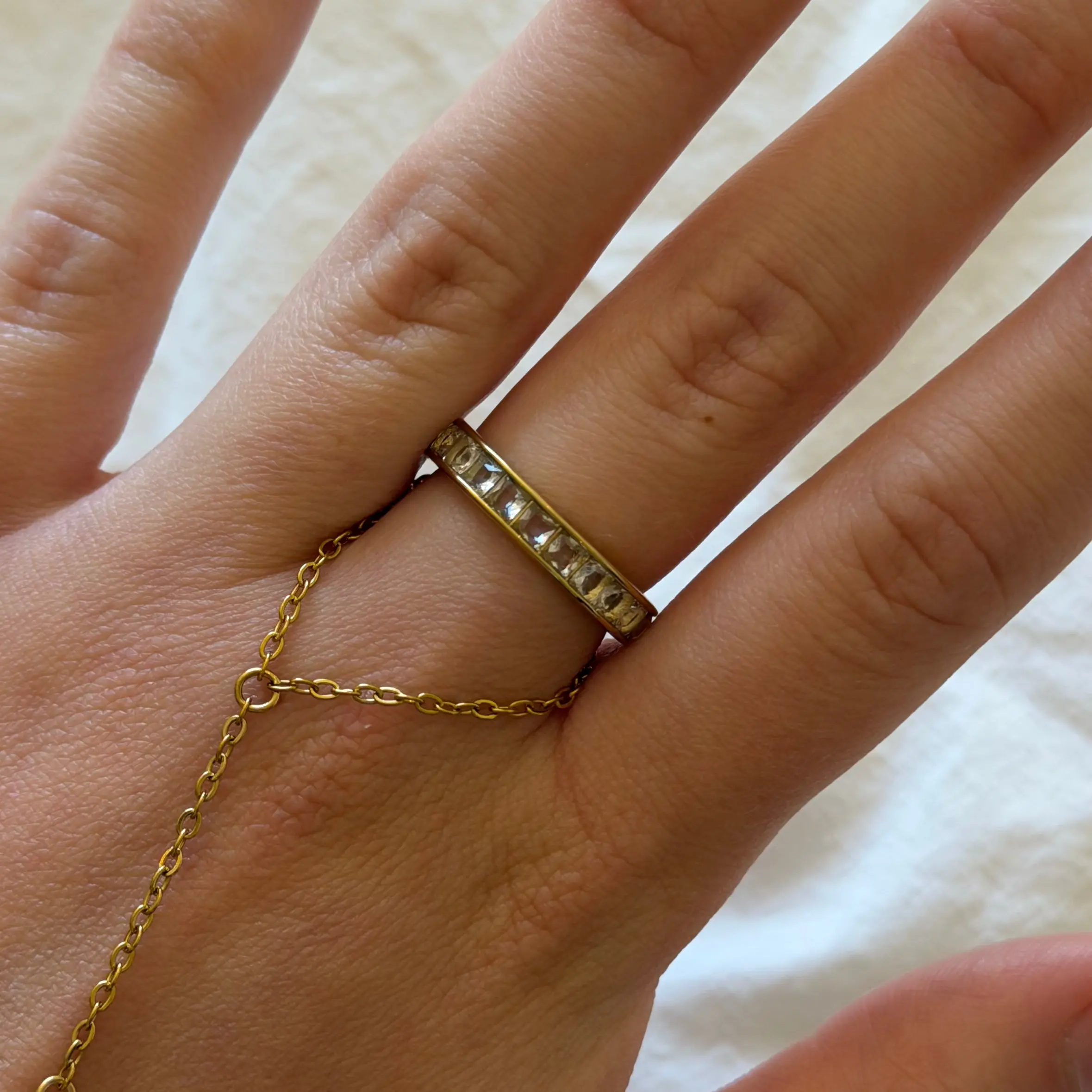 EVRY JEWELS Gold or Silver Plated Women's Waterproof Princess Ring, Metal Plated Gold, Stainless Steel