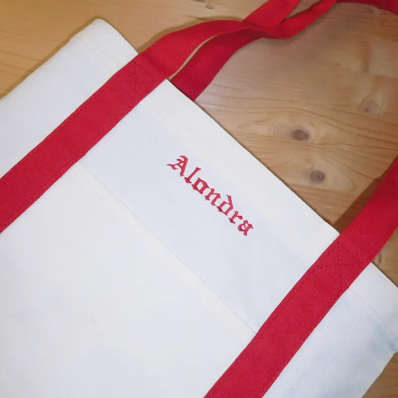 Personalized Embroidered Tote Bag, Custom Name Tote, Personalized Canvas Bag, Custom Embroidery Tote, Monogrammed Tote Bag