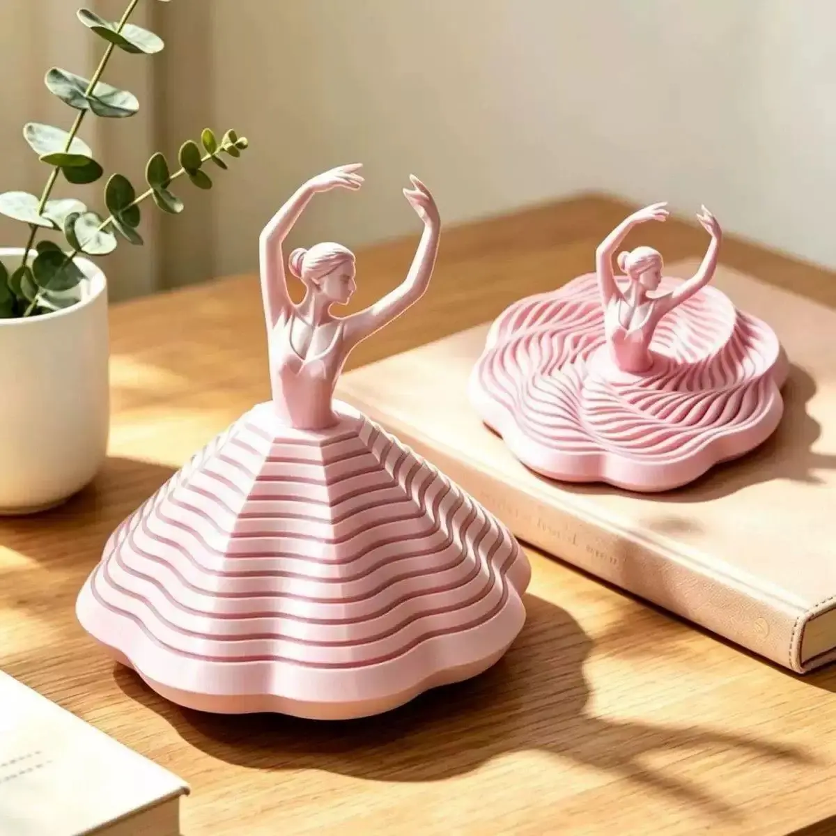 3D printed spinning ballerina top decoration, ballet top, 3D printed top, spiral stress relief toy, home and office decoration, suitable gift for girls