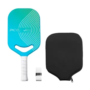 Pro Carbon Fiber Pickleball Paddle With Aero Throat Honeycomb Core For Superior Spin, Power, And Control; Lightweight Face, Durable Edge Guard, Premium Cushioned Grip, Pro Level Performance For Competitive Play