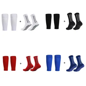 Football foot protection socks, football and basketball sports knee cover sets, suitable for both men and women, suitable for football training, football matches, outdoor exercises, uniform size