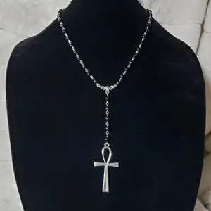 Ank Chain Link Rosary Necklace ankh Ank Chain Link Rosary Necklace ankh