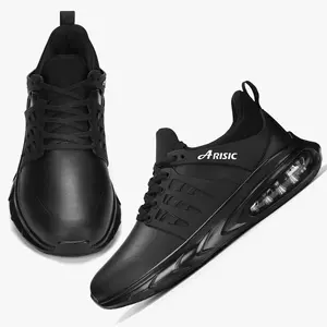 Men's/Women's Non-Slip Kitchen Work Shoes, Waterproof Oil-Resistant Safety Sneakers, Air Cushion Shock Absorption, Slip-On Chef Shoes for Restaurant