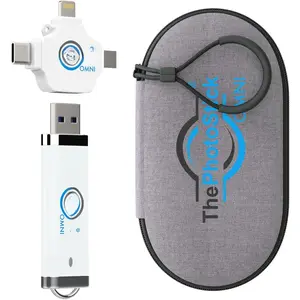 (R) Omni 32GB + Protective Case | Secure Photo & Video Backup and Transfer | Digital File Organization | USB & Multiport Connection for Phones, Tablets and Computers | Water Resistant Case