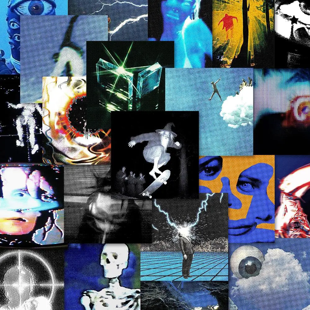 Visual Art Series Design Sticker, 64pcs/pack Waterproof Self Adhesive Decor Paper, Protective Decoration Sticker, Cloud Art Stickers, Decor Sticker fo