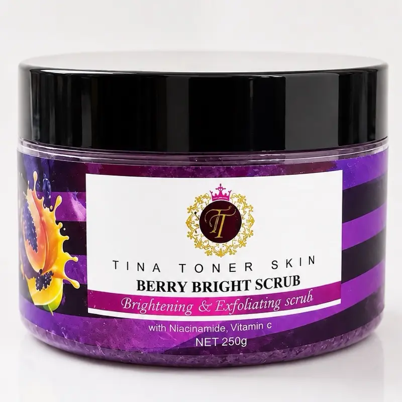 TINA TONER  Glow Papaya &  tomatoes Scrub for Gentle  cleans and   Glow. Skin  300g