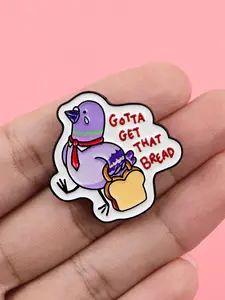 Funny Pigeon Enamel Brooch, Brooch Pins, Cartoon Quote Design Zinc Alloy Badge, Enamel Lapel Pins, Elegant Backpack Fashion Accessory, Perfect Gift for Friends, Enamel Pin