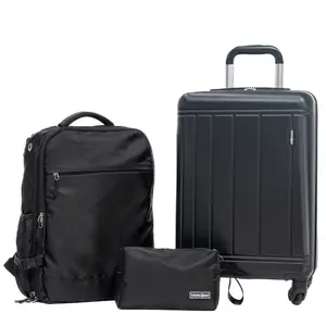 Tripcomp 3 Piece Carry-on Luggage Sets, Hardside Suitcase with Spinner Wheels,Travel Backpack and a Packing Cube