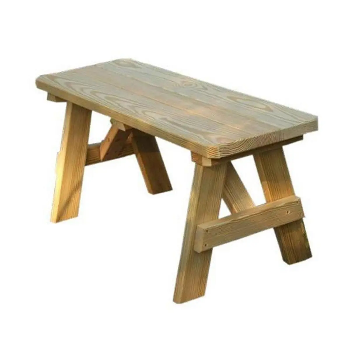 Creekvine Designs 40 in. Decay-Resistant Treated Pine Traditional Garden Bench - Handcrafted Outdoor Furniture, Rounded Edges, for Family Use